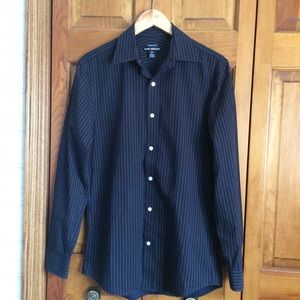 Club Monaco Black Pinstripe Button Down